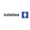 pavo plaque de signalisation "toilettes femmes" (L)170 x