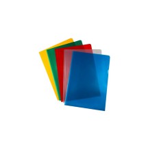 proOFFICE Pochettes transparentes, A4, film PP, grain,rouge