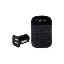 LogiLink Chargeur allume-cigare USB avec tapis antidérapant
