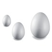 KNORR Oeuf en polystyrne prandell, Hauteur: 80 mm, blanc