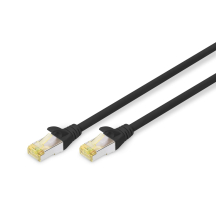 DIGITUS Câble de brassage Cat.6A, S/FTP, 0,5 m, noir