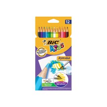BIC KIDS Crayons de couleur aquarellables Aquacouleur,