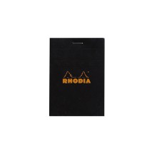 RHODIA Bloc agraf No. 11, format A7, carreaux, noir