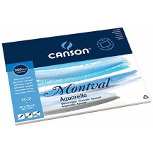CANSON Bloc de papier aquarelle 'Montval', 400 x 500 mm