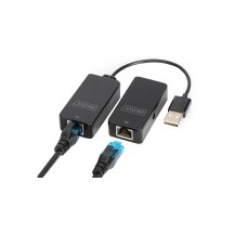 DIGITUS Kit extenseur USB 2.0, adaptÃ© pour PoE, noir