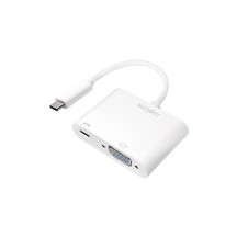 LogiLink Adaptateur de charge USB-C - VGA, blanc