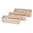 KREUL Boîte en bois, rectangulaire, kit de 3