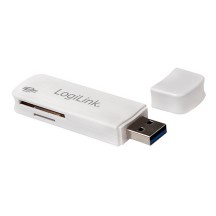 LogiLink Mini lecteur de cartes USB 3.0, blanc
