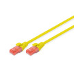 DIGITUS Câble patch, Cat. 6, U/UTP, 1,0 m, jaune