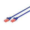 DIGITUS Câble de brassage, Cat. 6, U/UTP, 2,0 m, bleu