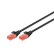DIGITUS Câble patch, Cat. 6, U/UTP, 3,0 m, noir