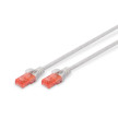 DIGITUS Câble de brassage, Cat. 6, U/UTP, 15,0 m, gris