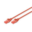 DIGITUS Câble de brassage, Cat. 6, U/UTP, 3,0 m, rouge