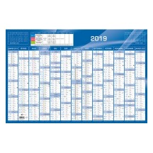 QUO VADIS Calendrier 2022, 650 x 430 mm horizontal, bleu