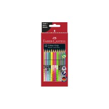 FABER-CASTELL Crayons de couleur triangulaires Colour GRIP