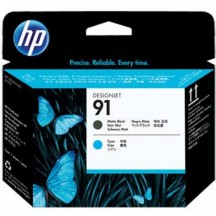 Tte d'Impression HP N91 Noit Mat / Cyan (*2) P2V35A