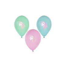 PAPSTAR Ballons de baudruche licorne, couleurs assorties