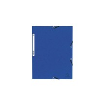EXACOMPTA Chemise à élastiques, format A4, en carton, bleu
