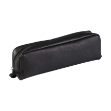 Clairefontaine Trousse rectangulaire, cuir noir vieilli