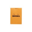 RHODIA Bloc agrafé No.12, 85 x 120 mm, quadrillé 5x5, orange
