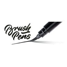 PentelArts Stylo pinceau Brush Pen, corps: noir/gris