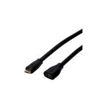 LogiLink Câble de rallonge micro USB 2.0, 0,5 m, noir