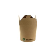 PAPSTAR Boîte à snack ´pure´, carré, 230 ml, brun
