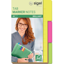 sigel Marque-page auto-adhésif Tab Marker Notes, papier