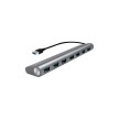 LogiLink Hub USB 3.0, 7 ports, boîtier en aluminium, gris