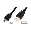 DIGITUS Câble de raccordement USB 2.0, USB-A - USB-B mini,