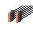 DIGITUS Câble patch Cat. 6, S/FTP, 0,25 m, par 10, noir