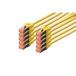 DIGITUS Câble patch Cat. 6, S/FTP, 0,5 m, par 10, jaune