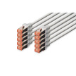 DIGITUS Câble patch Cat. 6, S/FTP, 1,0 m, par 10, gris