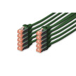 DIGITUS Câble patch Cat. 6, S/FTP, 5,0 m, par 10, vert