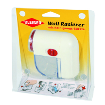 KLEIBER Mini rasoir anti-peluches, sans câble, blanc/rouge