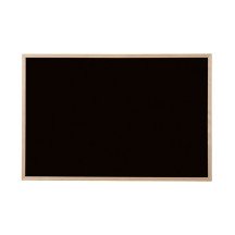 Bi-Office Tableau noir, bois naturel, 900 x 600 mm, noir