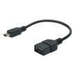 DIGITUS Câble adaptateur USB 2.0, mini USB-B - USB-A, 0,2 m