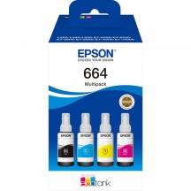 PACK 4 cartouches Epson ECOTANK CMYN ET-2500 4x70ML C13T664640