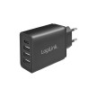 LogiLink Chargeur secteur USB avec 4 ports USB, noir
