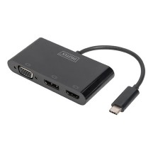DIGITUS Adaptateur graphique triple USB-C 3en1 (HDMI/DP/VGA)