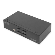 DIGITUS Commutateur KVM, 4 ports, simple affichage, 4K, HDMI