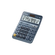 CASIO Calculatrice de bureau DF-120EM, 12 chiffres, argent