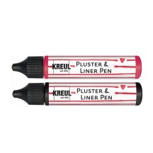 KREUL Pluster & Liner Pen, 29 ml, jaune fluo