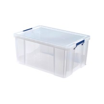 Fellowes Boîte de rangement ProStore, 70 litres, transparent