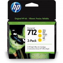 Cartouche Jet d'encre HP 712 Jaune (*3) 3ED79A