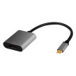 LogiLink Câble adaptateur USB 3.2- Displayport, noir/gris