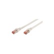DIGITUS Câble de brassage, Cat. 6, S/FTP, LSZH, 0,25 m,blanc