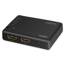 LogiLink Distributeur HDMI 4K/30 Hz, fin, 4 ports, noir