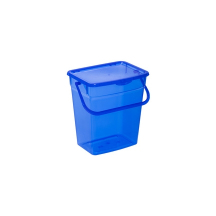 plast team Boîte à lessive, 6 litres, gris transparent