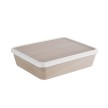 APS Boîte-repas SERVING BOX L, 300 x 250 x 80 mm,blanc/beige